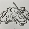 見立寒山拾得蛙