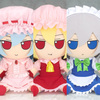 【東方Project】東方ぬいぐるみシリーズ まんなかさいず『レミリア・スカーレット』『フランドール・スカーレット』『十六夜咲夜』ぬいぐるみ【Gift】より2024年11月発売予定♪