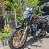 SR400: バイクのスマホナビにタッチペンとバイザーを追加