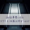 【ブログ運営】100記事書いたらアクセス・収入は伸びるのか