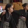 大屋小学校の「6年生を送る会」で在校生が祝い唄「輪島まだら」を披露しました