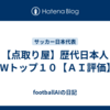 【点取り屋】歴代日本人FWトップ１０【ＡＩ評価】