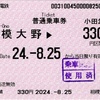 本日の使用切符：小田急電鉄 相模大野駅発行 相模大野▶︎330円区間（鶴巻温泉）普通乗車券