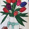 高齢母の自信作。塗り絵。