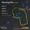 久しぶりの投稿、ビルドアップ走15km +1kmインターバル走を2本。