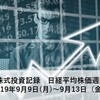 日々の株式投資記録　日経平均株価週間予想　190909～0913