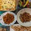 ある日の食卓、超簡単でもいろいろ並べば満足です