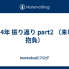 2024年 振り返り part2 （来年の抱負）