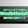 記念すべきレッスルマニア40周年大会　WrestleMania40「勝利者予想と注目ポイント 」