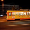 夜の松山で路面電車を流し撮りしてみました！