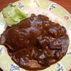 エトワールカフェ　カレーライス・ハンバーグ添え　\790