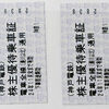 【株主優待到着】神戸電鉄 [9046]　株主優待乗車証と有馬温泉太閤の湯優待券