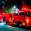 金沢市笠市町付近で火事、火災で消防車が出動