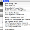  Safari 4 の Debug メニュー