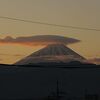 富士山に笠雲