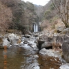 春分　渇水の渓　山桜 いまだつぼみ