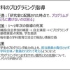  学科のプログラミング指導の成果は?