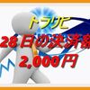 トラリピ｜28日EUR:JPY（ユーロ円）にて2,000円決済！＆動画紹介「デフレ･インフレ･政策金利についての動画」