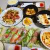 生春巻きと玉蜀黍ご飯で、雷雨の休日ノンアル晩ご飯