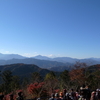 高尾山でビールを飲む