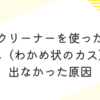 洗濯槽クリーナーを使ったのに、汚れ（わかめ状のカス）が出なかった原因
