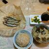 野菜味噌汁(食べきり)。シシャモ