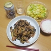 豚肉となすのしょうが焼き風、サッポロクラシック