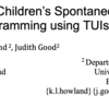 Investigating children's spontaneous gestures when programming using TUIs and GUIs