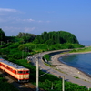津軽海峡に沿って走る、道南いさりび鉄道の急行色とタラコ色のキハ40を撮る！