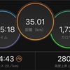 35kmjog。暑くてしんどいけどコツコツと積み上げ。