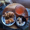 今日の朝食ワンプレート、リアルパン耳トースト、紅茶、フルーツヨーグルト
