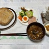 クルミ入りの食パンとあんかけうどん　ランチョンマット完成