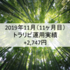 【月次報告】2019年11月の利益は2,747円でした！