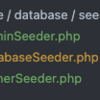 Laravel Seeder