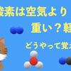 酸素は空気より　重い？軽い？