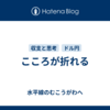 こころが折れる