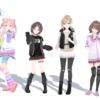 AI歌声ライブラリ LAUGH DiAMOND 篁 響季・風祭 朝陽・小紫 桃果・山田 花音の3Dモデルが公開された
