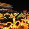 【文化】灯篭で唐王朝を再現　城壁灯会（陝西省西安市）【転載】