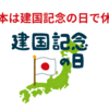 日本は建国記念の日で休場　2025年2月11日