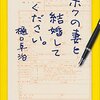 「ボクの妻と結婚してください」樋口卓治　著、講談社文庫　が面白かった、そして、泣けた。