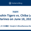 Hanshin Tigers vs. Chiba Lotte Marines on June 18, 2025