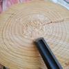 乾燥済みの木材でグリーンウッドワークGreen woodwork with dried wood