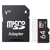 Micro SDXC Card マイクロSDカード 4K撮影 ビデオ録画 高速データ転送 A1規格 Class 10 アダプター付き (64GB)