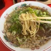 福岡市博多区住吉、ラーメン一二三で肉増し醬油ラーメンランチおじさん