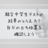 駿台中学生テストの結果のとらえ方！自分の立ち位置を確認しよう。