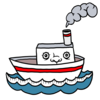 かわいい船 のイラスト