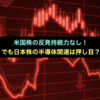 米国株の反発持続力なし！でも日本株の半導体関連株は押し目？