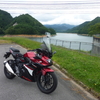 バイクGSX250R 雨が降らないうちに水窪ダムへ！