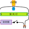 工作机（学習机）の蛍光灯を修理（安定器を交換）した