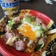 魔改造「シーフード」＋ 牛モモ肉のローストビーフ丼